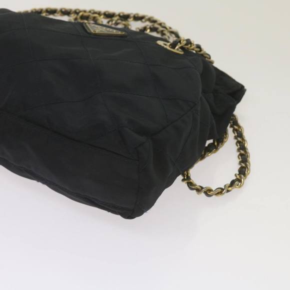 PRADA Quilted Chain Shoulder Bag Nylon Navy Auth ar11409 - Picture 15 of 16
